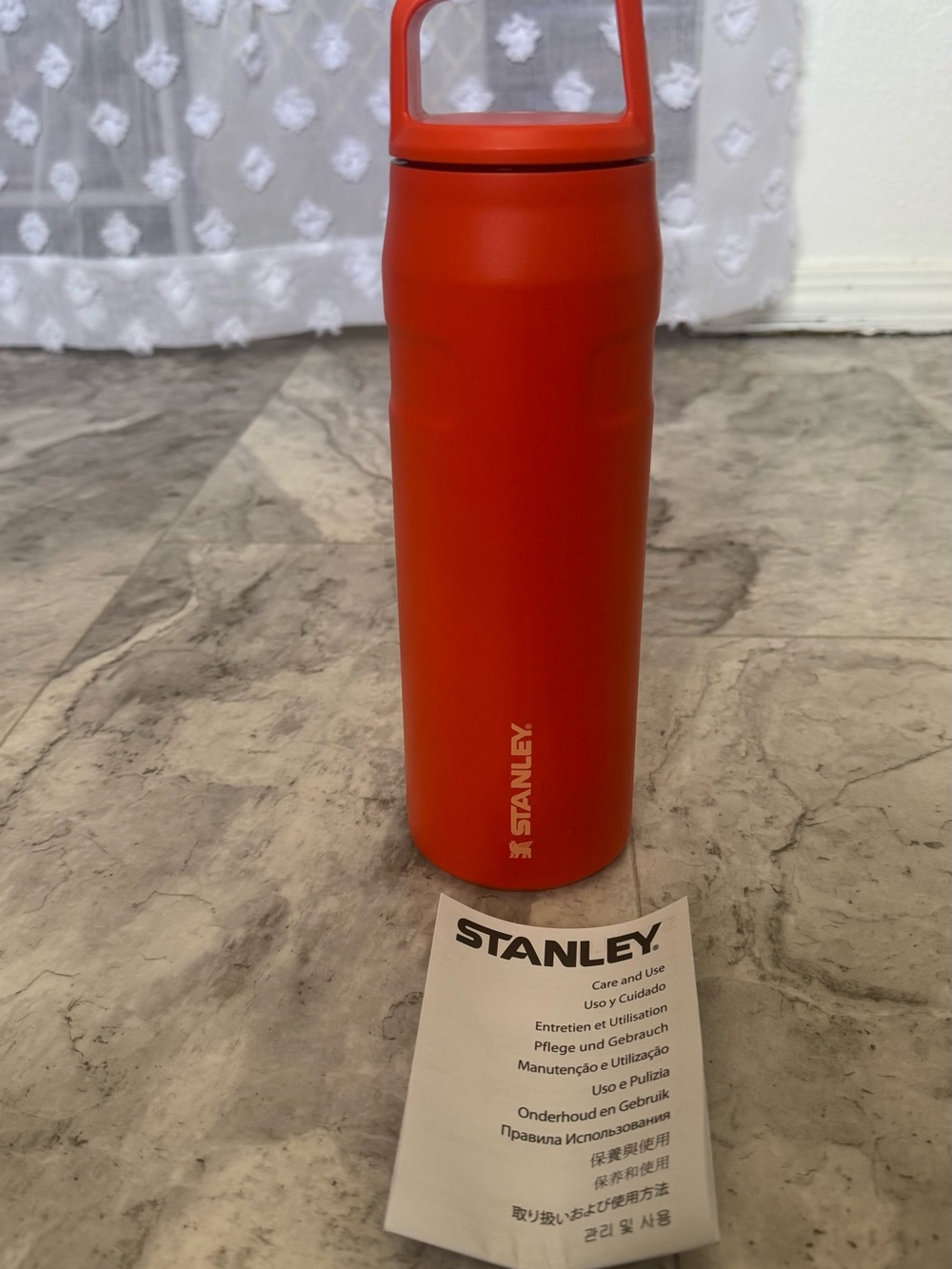 Stanley Bright Orange Insulated Bottle with Carry Handle